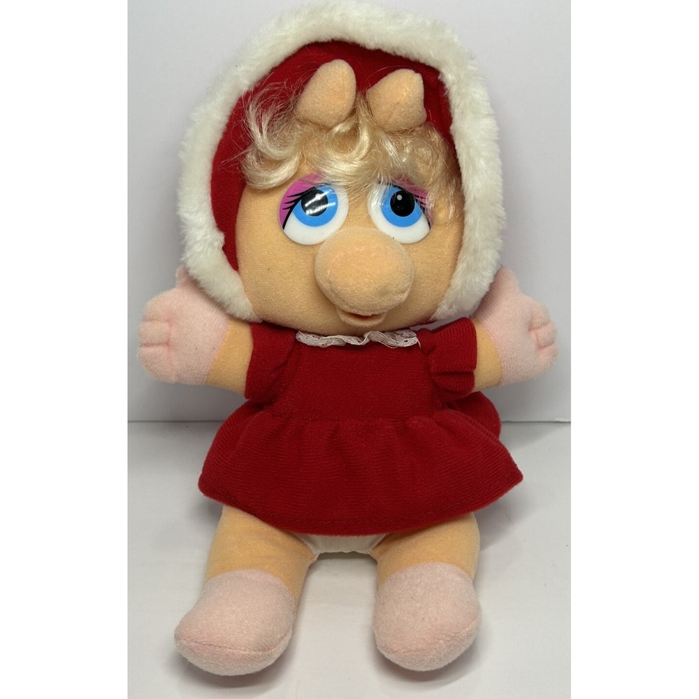 1987 Miss Piggy‎ Henson Muppet Babies Baby Christmas Plush Toy Vintage